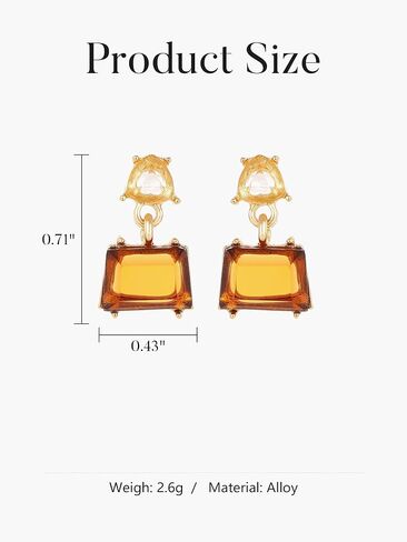1 Pair Gold Drop Earrings for Women, Fashion Jewelry Accessories, Trendy Gold Plated Dangle Earrings, Stylish Women's Jewelry for Special Occasions in Saudi Arabia