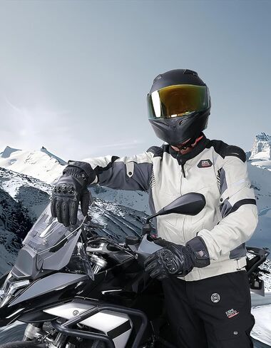 KEMIMOTO Winter Warm Motorcycle Gloves, Rainproof Waterproof Riding Gloves with Touchscreen for Motorcycle Riding, ATV, UTV, Snowmobile in Saudi Arabia