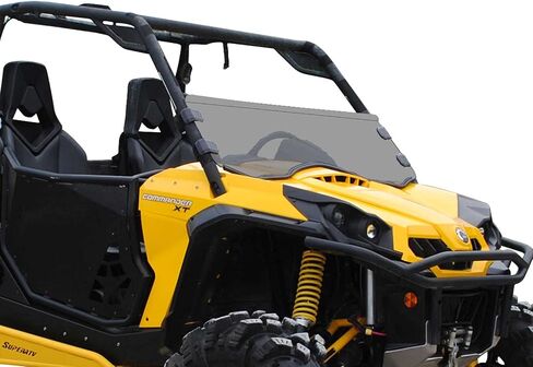 نصف زجاج أمامي مقاوم للخدش SuperATV لعام 2021+ Can-Am Commander (انظر الإعداد) | 2022+ 700 DPS / 700 XT / 1000R XMR | بولي كربونات شفاف سميك 1/4 بوصة | صنع في الولايات المتحدة الأمريكية in Saudi Arabia