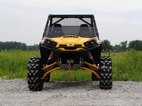 نصف زجاج أمامي مقاوم للخدش SuperATV لعام 2021+ Can-Am Commander (انظر الإعداد) | 2022+ 700 DPS / 700 XT / 1000R XMR | بولي كربونات شفاف سميك 1/4 بوصة | صنع في الولايات المتحدة الأمريكية in Saudi Arabia