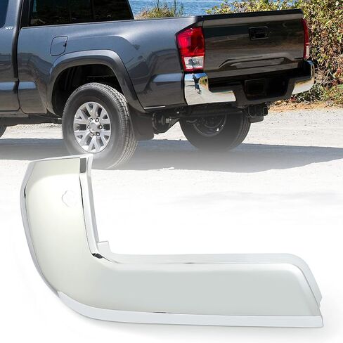 غطاء نهاية المصد الخلفي من Kojem مع فتحة مستشعر متوافقة مع 2016-2023 Toyota Tacoma TO1105132 TO1104132 زوج غطاء زاوية المصد الخلفي من الكروم in Saudi Arabia