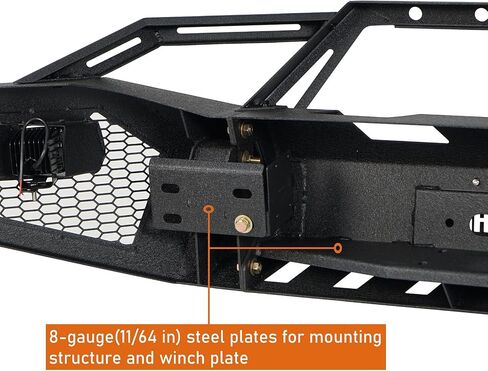 Hooke Road Ram 2500 Front Bumper for 2006 2007 2008 2009 Dodge Ram 2500 3500, Rock Crawler Steel Bumper with Winch plate, Bull Bar Guard, D-ring Mounts in Saudi Arabia
