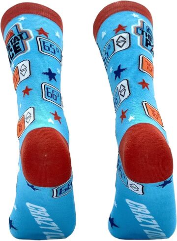 Crazy Dog T-Shirts Funny Thermostat Police Crew Socks – Novelty Workwear for Men – Gift for Dads, Husbands & Coworkers – Quirky Office Humor for Work & Casual Wear in Saudi Arabia
