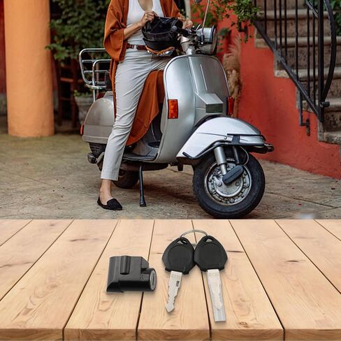 Electric Bike Battery Case Lock with Ignition On/Off Key,19Mm Aluminum Alloy for Polly E-Bike Accessories Replacement Parts, 2 Keys Included in Saudi Arabia