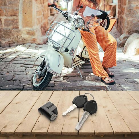 Electric Bike Battery Case Lock with Ignition On/Off Key,19Mm Aluminum Alloy for Polly E-Bike Accessories Replacement Parts, 2 Keys Included in Saudi Arabia