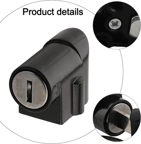 Electric Bike Battery Case Lock with Ignition On/Off Key,19Mm Aluminum Alloy for Polly E-Bike Accessories Replacement Parts, 2 Keys Included in Saudi Arabia