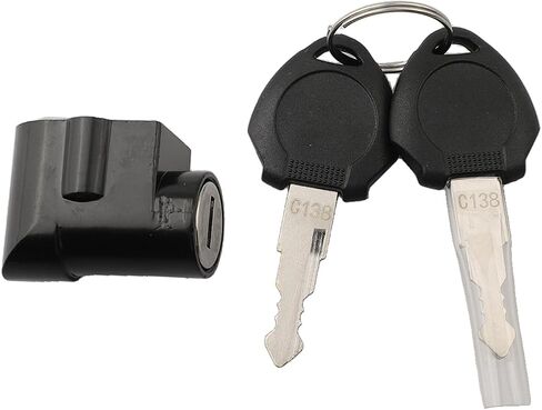 Electric Bike Battery Case Lock with Ignition On/Off Key,19Mm Aluminum Alloy for Polly E-Bike Accessories Replacement Parts, 2 Keys Included in Saudi Arabia