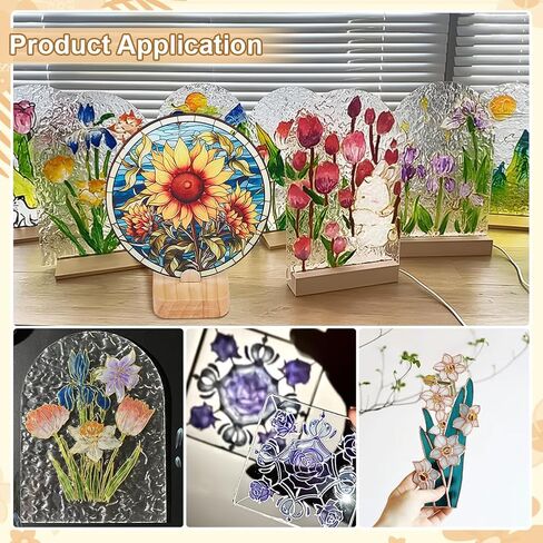 PH PandaHall Wood Display Stand for Stained Glass Piece, 3.9" Rustic Fused Glass Art Base Decorative Plate Stand Holder Easel for Ceramic Tiles, Plates, Pictures, Collectibles, Home Office Trade Show in Saudi Arabia