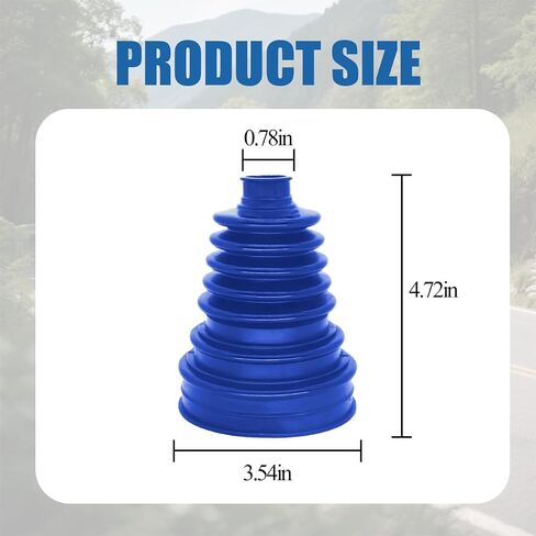 Car CV Boot, Silicone Vehicle Axle Repair Kit with 2 Stainless Steel Clamps, Waterproof Dustproof Automotive CV Joint Boot Set Accessories, Universal for SUV, Sedan, Truck (Blue) in Saudi Arabia