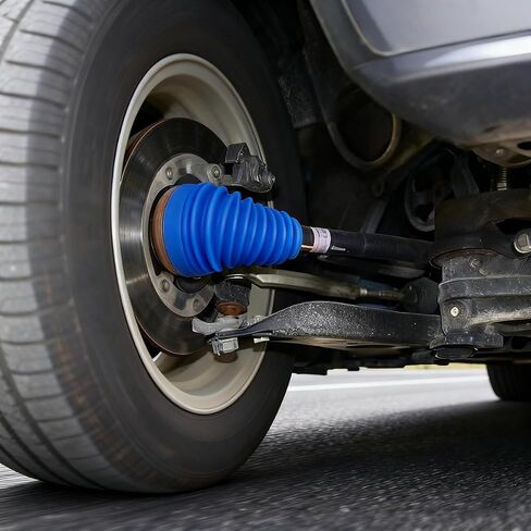 Car CV Boot, Silicone Vehicle Axle Repair Kit with 2 Stainless Steel Clamps, Waterproof Dustproof Automotive CV Joint Boot Set Accessories, Universal for SUV, Sedan, Truck (Blue) in Saudi Arabia