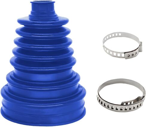 Car CV Boot, Silicone Vehicle Axle Repair Kit with 2 Stainless Steel Clamps, Waterproof Dustproof Automotive CV Joint Boot Set Accessories, Universal for SUV, Sedan, Truck (Blue) in Saudi Arabia