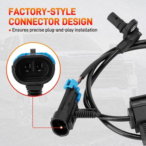 2PCS Rear ABS Wheel Speed Sensor Left Right Compatible with 2007-2014 Cheyenne/Silverado 1500 2500 3500, 07-13 GMC Sierra 1500 2500 3500#Replace 20938121 ALS1757 in Saudi Arabia