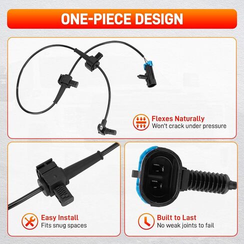 2PCS Rear ABS Wheel Speed Sensor Left Right Compatible with 2007-2014 Cheyenne/Silverado 1500 2500 3500, 07-13 GMC Sierra 1500 2500 3500#Replace 20938121 ALS1757 in Saudi Arabia