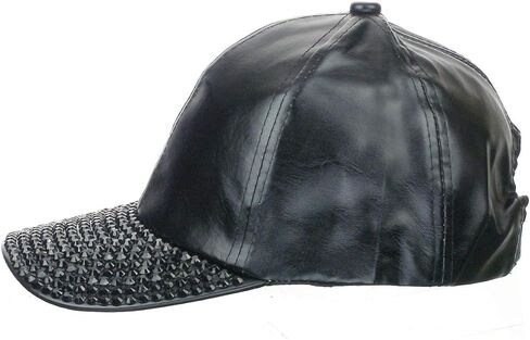 Something Special Women's Faux Leather Bling Baseball Cap with Crystal Brim in Saudi Arabia