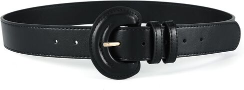 Women Belt for Jeans Pants Fashion Buckle Waist Faux Leather Belts for Ladies Dresses in Kuwait