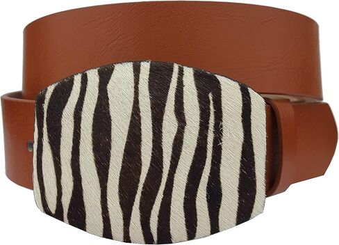 Western Zebra Printed Cow Hair Buckle Belt in Saudi Arabia