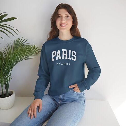 Paris France Adult Unisex Crewneck Sweatshirt in Saudi Arabia