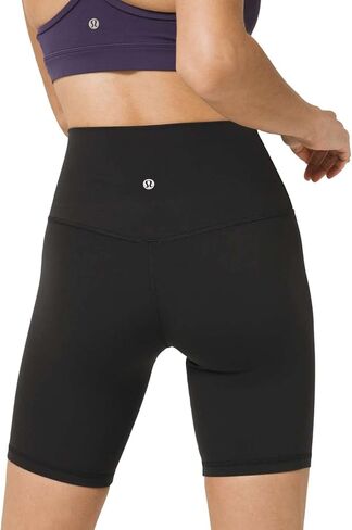 Lululemon Athletica LULULEMON Align High-Rise Short 8In (Black Camo (8In), 16) in Saudi Arabia