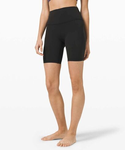 Lululemon Athletica LULULEMON Align High-Rise Short 8In (Black Camo (8In), 16) in Saudi Arabia