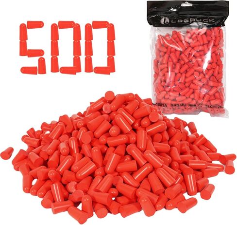 SNR 32dB Foam Ear Plugs, Disposable Hearing Protection, Orange Blue Red, Bulk Pack (Red (500PCS), One Size) in Saudi Arabia