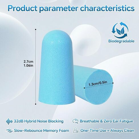 SNR 32dB Foam Ear Plugs, Disposable Hearing Protection, Orange Blue Red, Bulk Pack (Red (500PCS), One Size) in Saudi Arabia