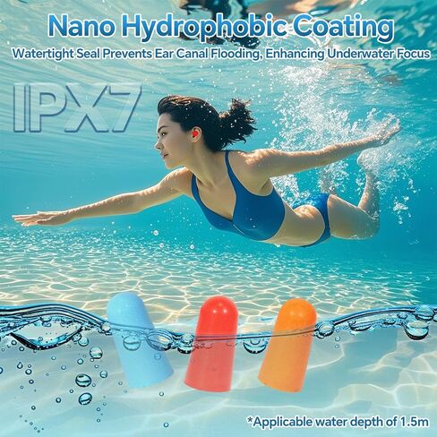 SNR 32dB Foam Ear Plugs, Disposable Hearing Protection, Orange Blue Red, Bulk Pack (Red (500PCS), One Size) in Saudi Arabia