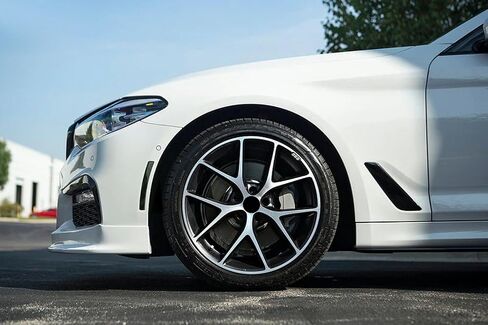 iJDMTOY Euro Black-Out Smoked Front Bumper Side Marker Reflex Lens متوافق مع BMW 2017-2022 G30 530i 530e 540i 545i 550i M550i M5، استبدل عاكسات العنبر OEM in Saudi Arabia