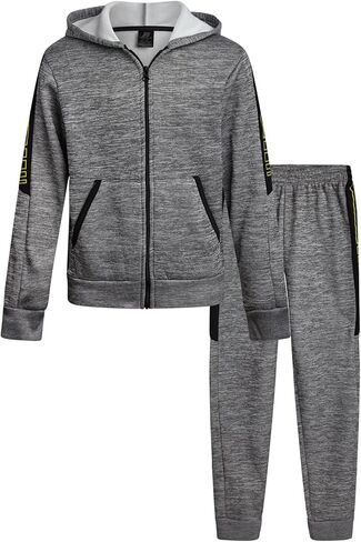 Pro Athlete Boys Tracksuit Set - 2 Piece Fleece Boys Zip Up Hoodie and Jogger Sweatpants - Athletic Outfit (Sizes: 8-12) in Kuwait
