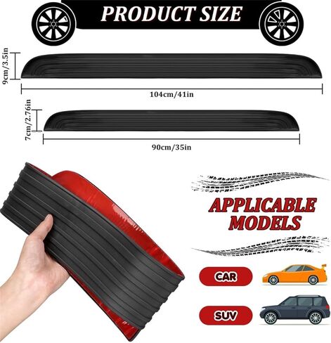 واقي الصدمات الواقي من الصدمات لسيارة VW Taos Caddy Amarok Sport up! متابعة إلكترونية! C كوبيه 2000-2023 2024، شريط حماية لعتبة باب صندوق السيارة مضاد للخدش وغير قابل للانزلاق، SUV 9 سم * 104 سم - أسود in Saudi Arabia