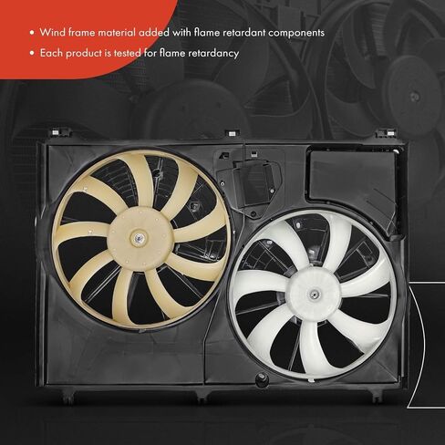 A-Premium Engine Coolant Radiator & A/C Condenser & Cooling Fan Assembly Compatible with Toyota Highlander 2014-2019 3.5L in Saudi Arabia