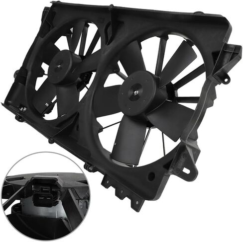 Engine Radiator Cooling Fan Assembly Fit 2010-2017 for Lincoln Navigator 2010-2017 for Ford Expedition 2010-2014 for Ford F-150, Radiator Condenser Fan Assembly 623620 620-422 in Saudi Arabia