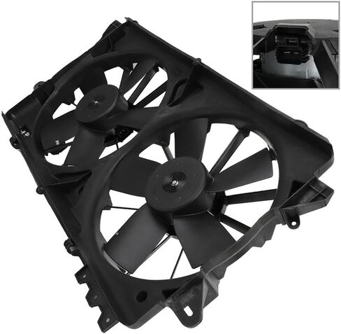Engine Radiator Cooling Fan Assembly Fit 2010-2017 for Lincoln Navigator 2010-2017 for Ford Expedition 2010-2014 for Ford F-150, Radiator Condenser Fan Assembly 623620 620-422 in Saudi Arabia