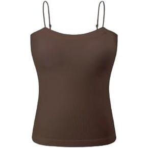 Modal Long Bra Top for Women Seamless Padded Camisole with Adjustable Straps,Soft Modal Innerwear for Layering&Lounge in Saudi Arabia