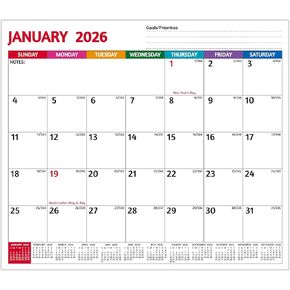 2025-2026 Magnetic Calendar for Refrigerator - Jun 2025 - Dec 2026, 19 Monthly Fridge Calendar 2025-2026, 13'' x 11.3'', with Strong Magnets, Large Blocks, To-Do Lists ＆ Notes, Great for Planning in Kuwait