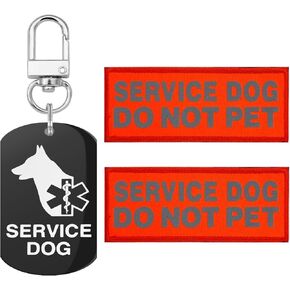 Do Not Pet Patch 2 Pcs Service Id Dog Tag Easily Attach to Collar, Harness (Small-1.18 x 4.33) in Kuwait