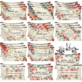30Pcs Christian Makeup Bag Christian Gifts for Women Inspirational Bible Verse Flower Cosmetic Bags Religious Gifts Motivational Travel Toiletry Pouch for Women Mother’s Day Wedding in Kuwait