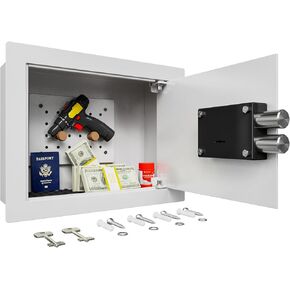 مخبأة في الخزائن الجدارية بين الأزرار مع لوحة pegboard قابلة للإزالة ، 0.405 cu ft قاع أمنية مخفية آمنة مع قفل المفتاح للمسدس ، المجوهرات ، جواز السفر in Kuwait