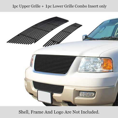 APS متوافق مع Ford Expedition 2003-2006 الرئيسي العلوي السفلي المصد الأسود البليت الجبهة شواء مصبغة إدراج كومبو S18-H74876F in Saudi Arabia