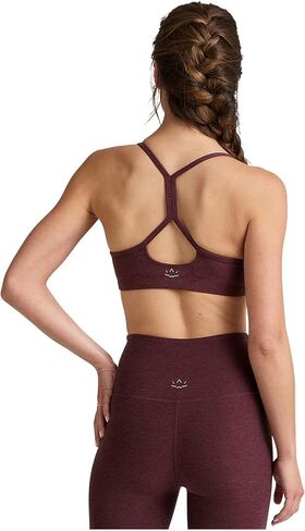 Beyond Yoga، حمالة صدر نسائية Spacedye Slim Racerback متوسطة الدعم، منتصف الليل بورجوندي هيذر، متوسط in Saudi Arabia