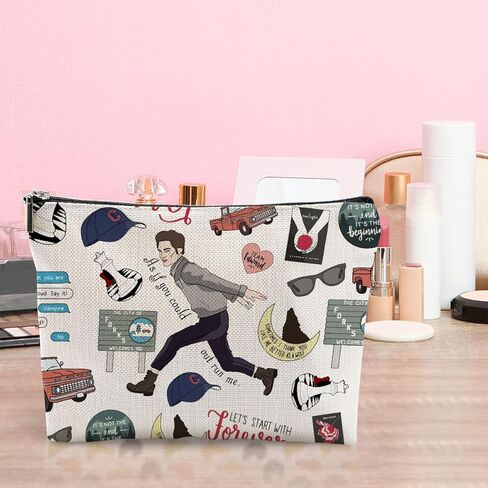 حقيبة مكياج LONGXIN Twilight Merch حقيبة مستحضرات التجميل هدية مستوحاة من فيلم إدوارد Edw Vampire Gift برنامج تلفزيوني هدايا مستوحاة للفتيات محبي مصاصي الدماء إدوارد بيلا محبي الأفلام in Kuwait