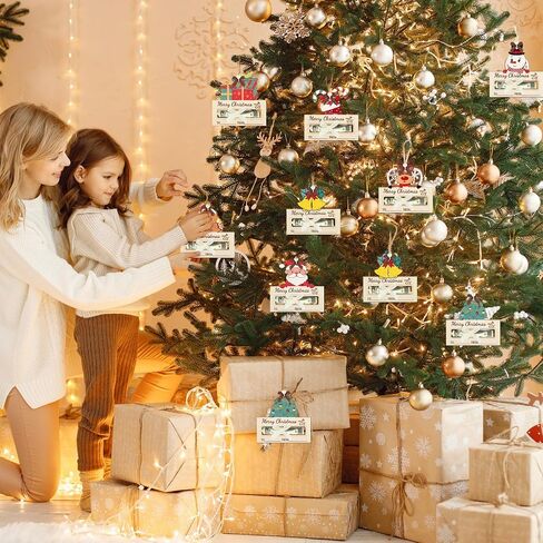 زينة خشبية لحمل أموال عيد الميلاد، إليك بضعة دولارات لزينة عيد الميلاد المعلقة لهدية الشيكات النقدية (6 قطع) in Kuwait