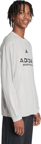 adidas Men's House of Tiro Long Sleeve Jacquard Jersey, Metal Grey, Small in Saudi Arabia