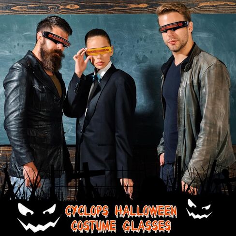 Frienda 2 Pairs Futuristic Narrow Cyclops Sunglasses Robot Space Costume Cyclops Color Lens Shield Party Mirror Mono Wrap Sunglasses in Saudi Arabia