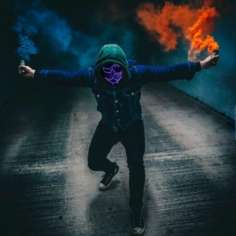 Halloween Purge Mask Led Light Up Scary Glowing Masks for Festival Party Gifts Couple Mask, Red 1pc in Kuwait