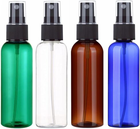 SINIDE Spray Bottles 30 ml/1 oz, 4 Pack Clear Empty Fine Mist Plastic Mini Travel Bottle Set, Portable Refillable Makeup Sprayer Containers for Perfume, Liquids, Aromatherapy, Small Size in Saudi Arabia