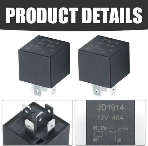 2 قطعة 4RD93168001 مرحل مقاوم للماء 12 فولت 40A ، بديل لـ Hella Mini Relay استبدال 4RD 007903001 931 680-01 in Saudi Arabia