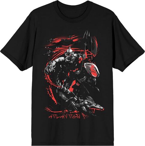 Bioworld Men's Black Aquaman Graphic Tee, Black Manta in Saudi Arabia