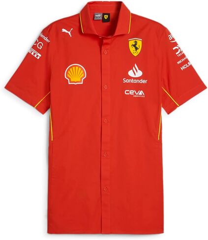 قميص PUMA رجالي Scuderia Ferrari Team بأكمام قصيرة كاجوال كاجوال - أحمر - مقاس L in Saudi Arabia