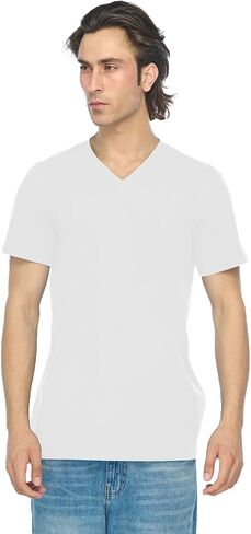 JustBlanks Unisex Short Sleeve Jersey V-Neck T-Shirt - 3005 in Kuwait
