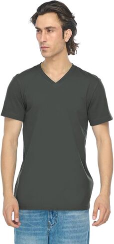 JustBlanks Unisex Short Sleeve Jersey V-Neck T-Shirt - 3005 in Kuwait